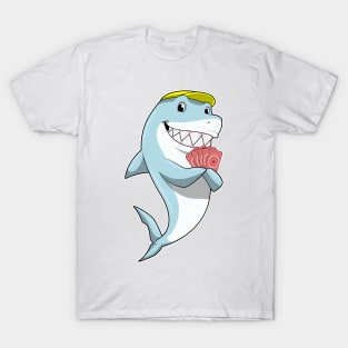 Shark at Poker with Poker cards T-Shirt